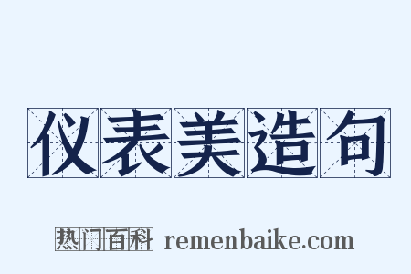 仪表美造句是什么意思的图片